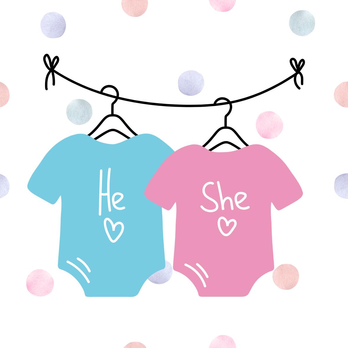 Gender Reveal Baby Shower Party Cake Toppers Pink or Blue Baby matching Stickers & Balloon available