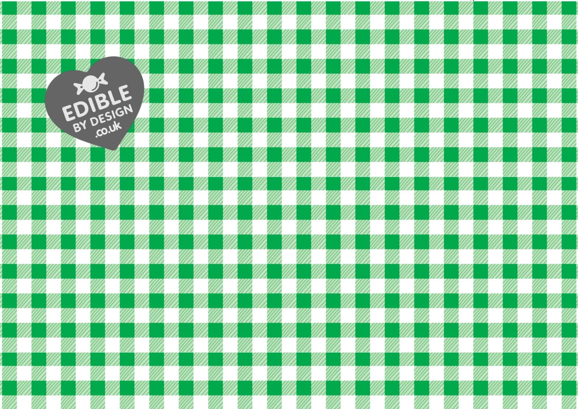 Gingham Check Print Ribbon Border Edging for Cake: Edible Decoration on Icing Sheet