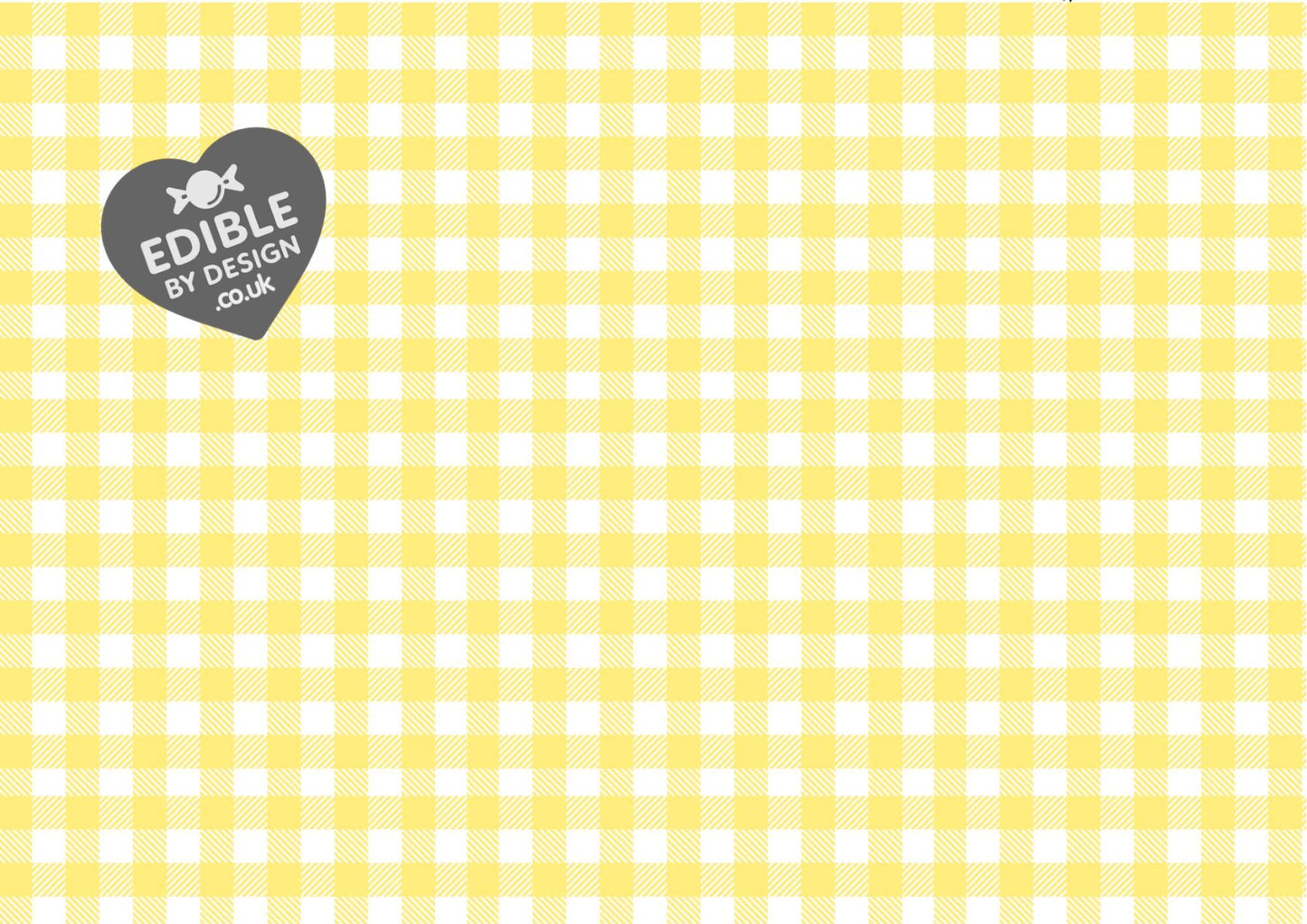 Gingham Check Print Ribbon Border Edging for Cake: Edible Decoration on Icing Sheet