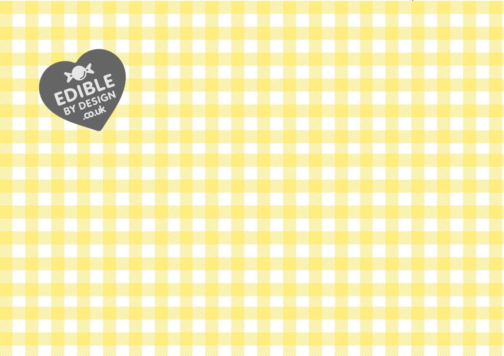 Gingham Check Print Ribbon Border Edging for Cake: Edible Decoration on Icing Sheet