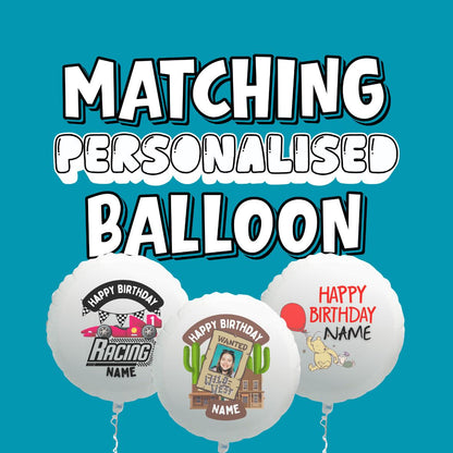 Happy Birthday Text Cake Toppers Edible Images on Icing or Wafer Stickers Balloon