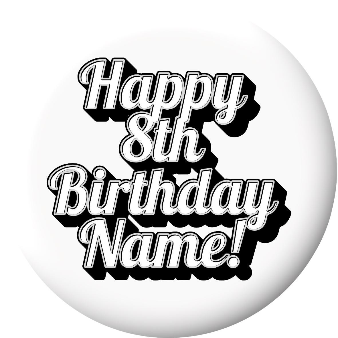 Happy Birthday Text Cake Toppers Edible Images on Icing or Wafer Stickers Balloon