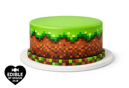 Ocean Road Pixel Ribbon Border Edging for Cake: Edible Decoration on Icing