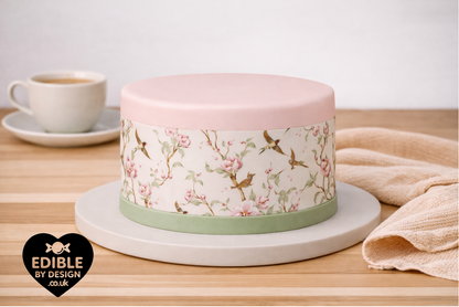 Floral & Botanical - Ribbon Border Edging for Cake in Icing