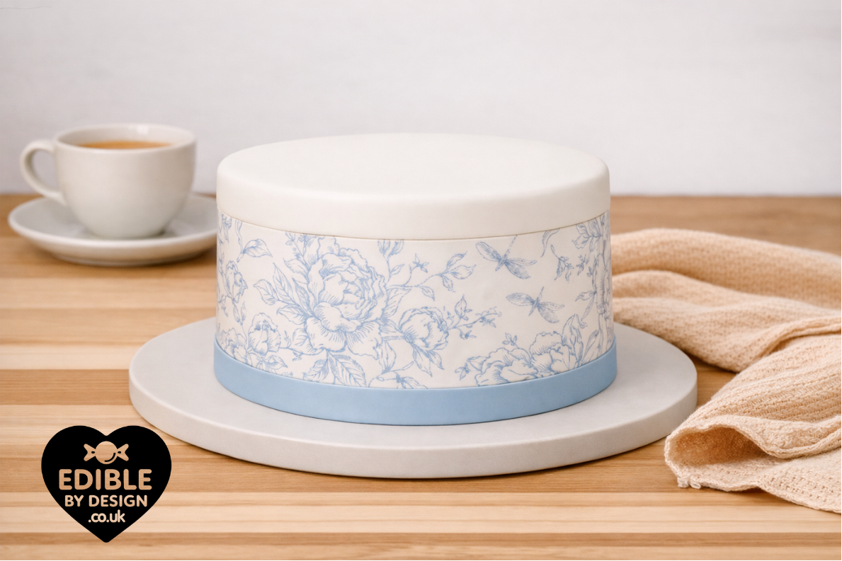 Floral & Botanical - Ribbon Border Edging for Cake in Icing