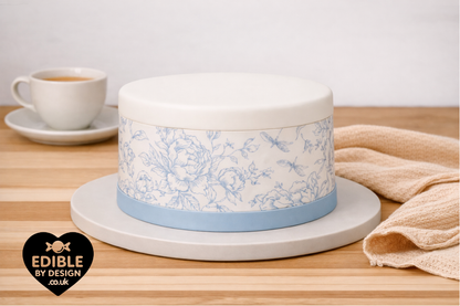 Floral & Botanical - Ribbon Border Edging for Cake in Icing