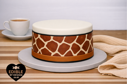 Animal Print Ribbon Border Edging for Cake: Edible Cow, Tiger, Zebra, Giraffe Pattern Cake Decoration on Icing