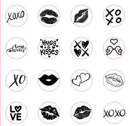 Little Box of Kisses Chocolate M&Ms Printed with various kiss designs Perfect romantic valentine gift present for lovers couples