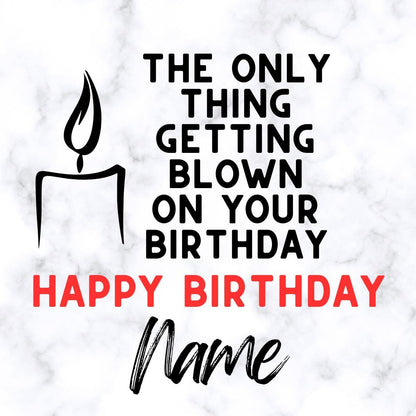 MATURE Funny Rude Birthday Cupcake Toppers Edible Circles printed with edible ink. Photo and Name Personalised.