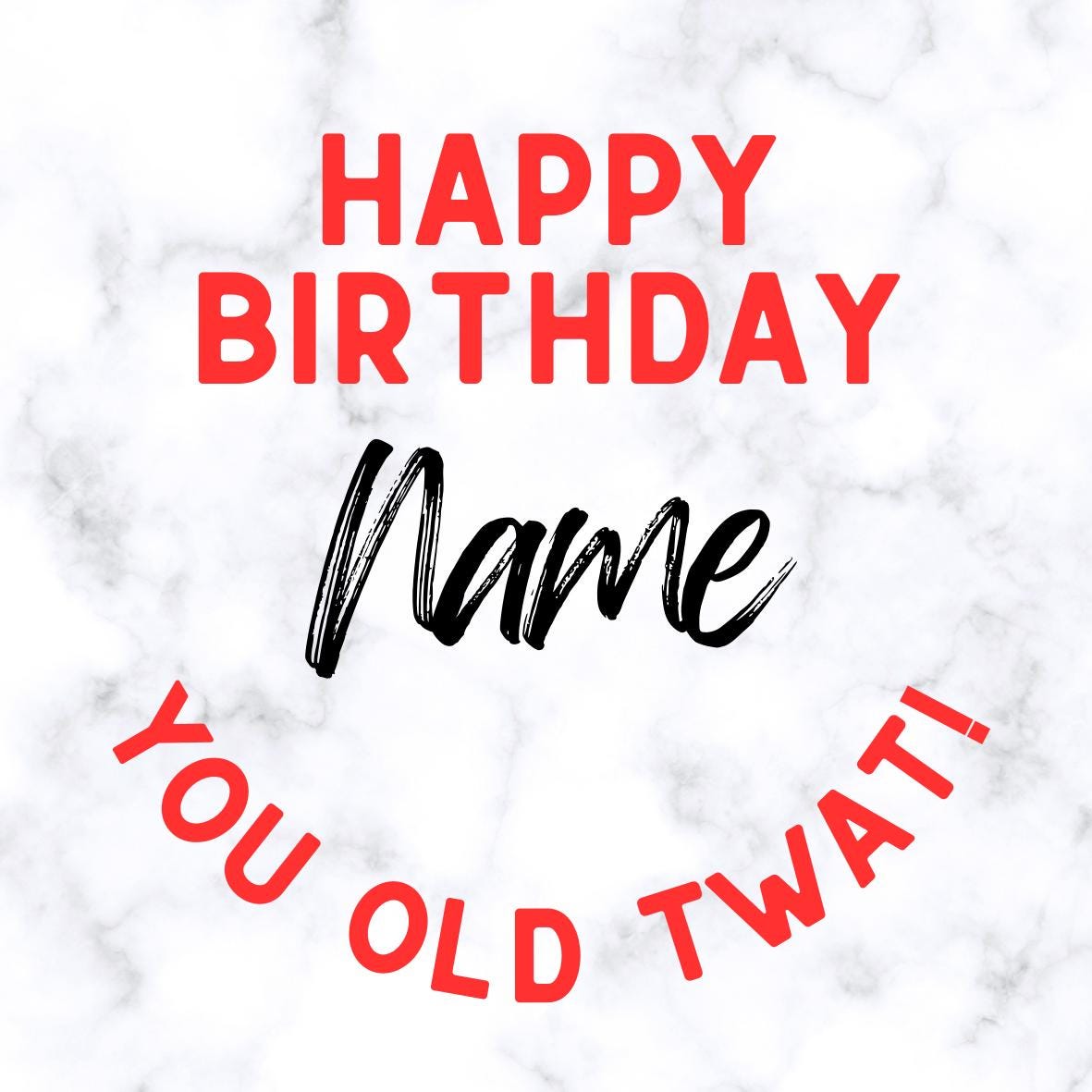 MATURE Funny Rude Birthday Cupcake Toppers Edible Circles printed with edible ink. Photo and Name Personalised.