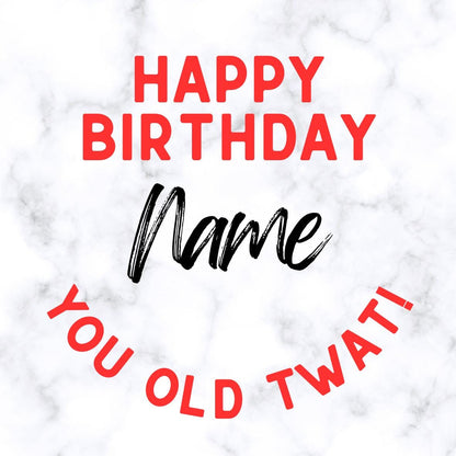 MATURE Funny Rude Birthday Cupcake Toppers Edible Circles printed with edible ink. Photo and Name Personalised.
