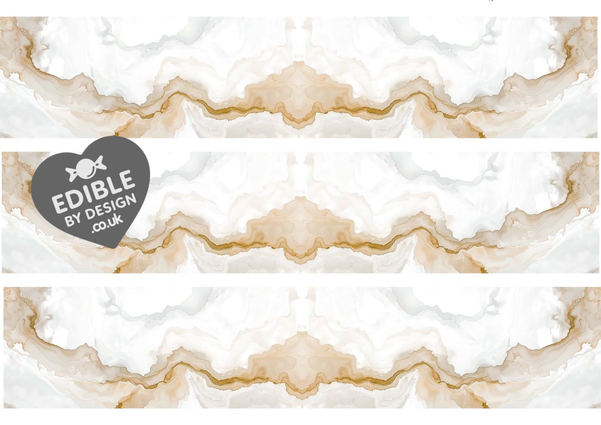 Marble Stone Ribbon Border Edging for Cake: Edible Decoration on Icing