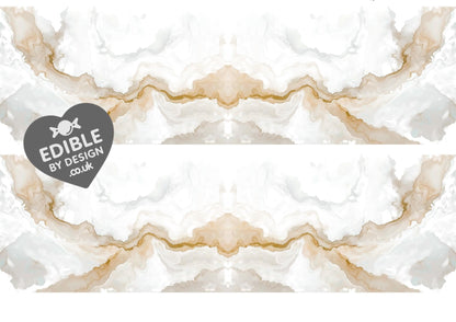 Marble Stone Ribbon Border Edging for Cake: Edible Decoration on Icing
