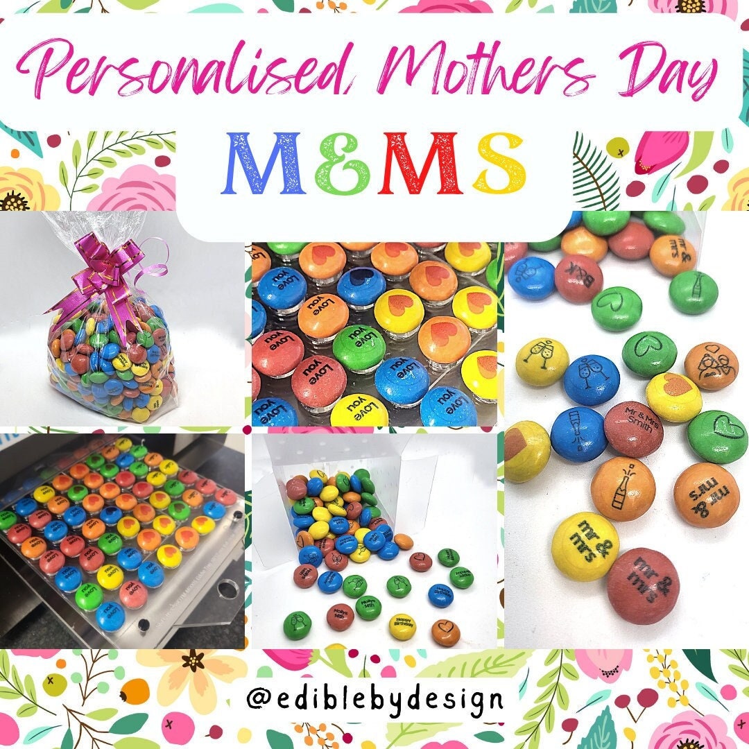 Mothers Day Chocolate M&Ms - Special Gift Personalised with edible ink - your choice of image, photo and text - Perfect Mothers Day Gift
