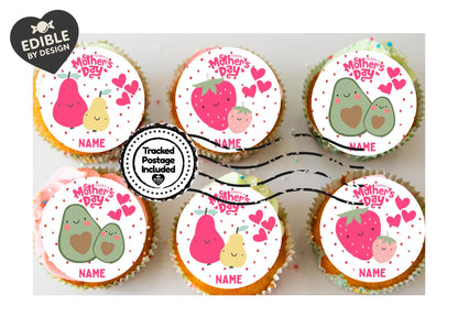 Mothers Day Mum & Baby Personalised Cake Toppers matching Foil Balloon option