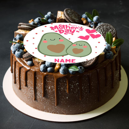 Mothers Day Mum & Baby Personalised Cake Toppers matching Foil Balloon option