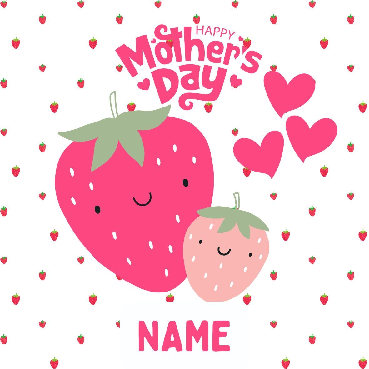 Mothers Day Mum & Baby Personalised Cake Toppers matching Foil Balloon option