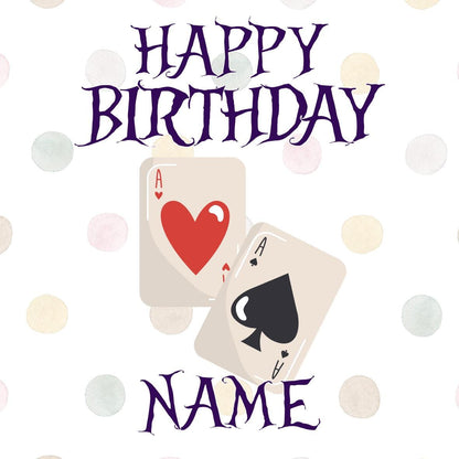 Personalised Alice in Wonderland Birthday Cake Toppers matching Invitations, Stickers, Foil Balloon, Party Pack