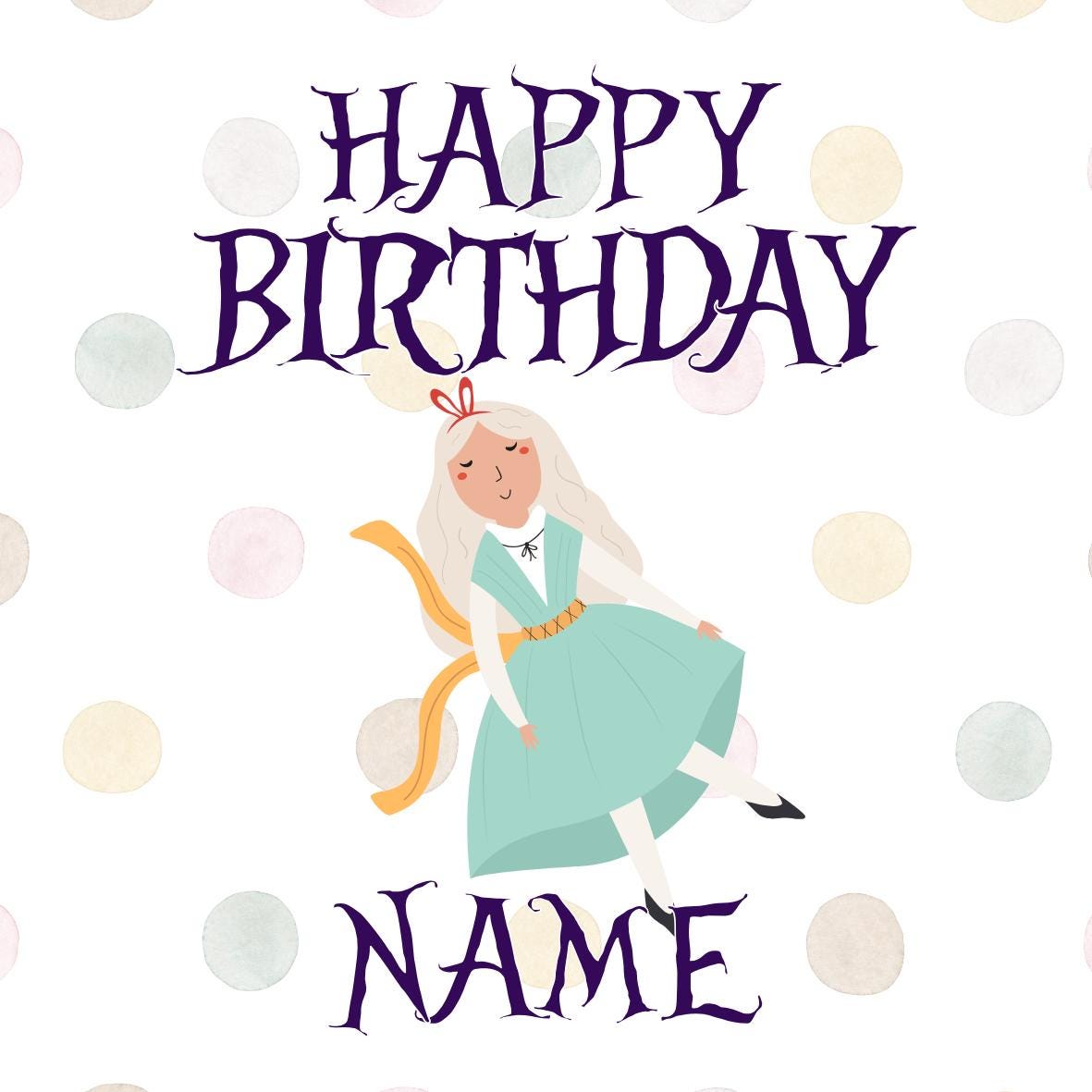 Personalised Alice in Wonderland Birthday Cake Toppers matching Invitations, Stickers, Foil Balloon, Party Pack