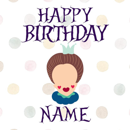 Personalised Alice in Wonderland Birthday Cake Toppers matching Invitations, Stickers, Foil Balloon, Party Pack