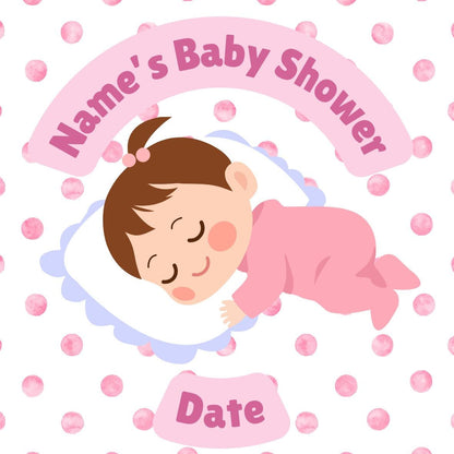 Personalised Baby Shower Cake Toppers: Pink Baby theme on Edible Icing or Wafer matching Stickers Foil Balloon