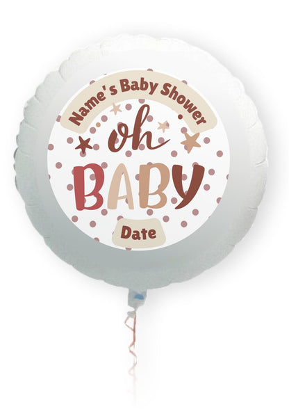 Personalised Baby Shower Cupcake Toppers: Neutral Cream, Edible Ink on Icing or Wafer