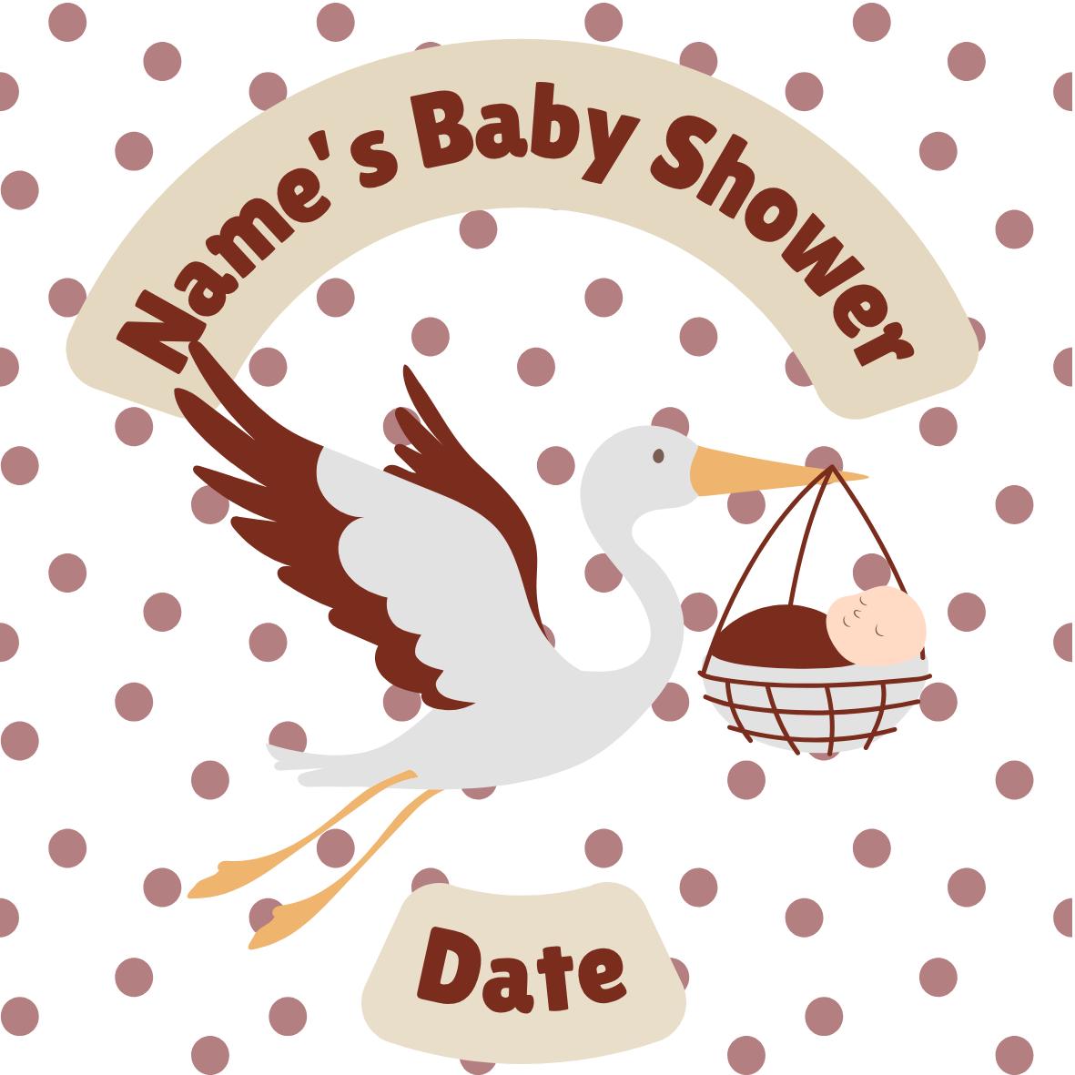 Personalised Baby Shower Cupcake Toppers: Neutral Cream, Edible Ink on Icing or Wafer