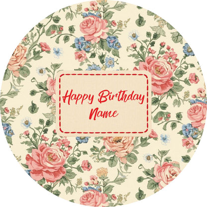 Personalised Cath Kidston Inspired Cake Toppers: Edible Icing or Wafer, Stickers, Invites, Balloon and Party Pack