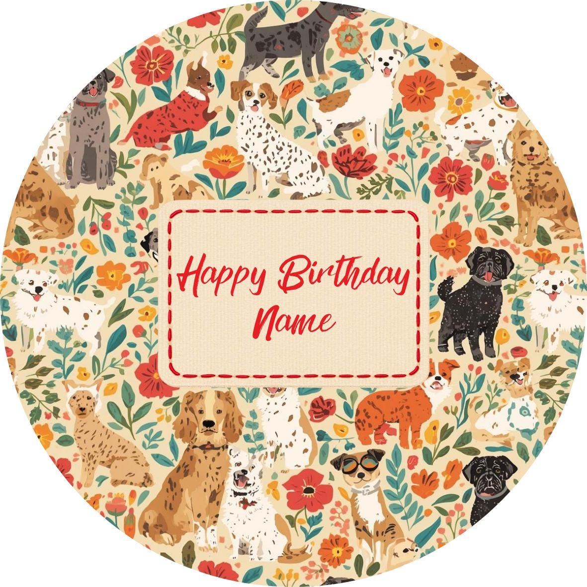 Personalised Cath Kidston Inspired Cake Toppers: Edible Icing or Wafer, Stickers, Invites, Balloon and Party Pack