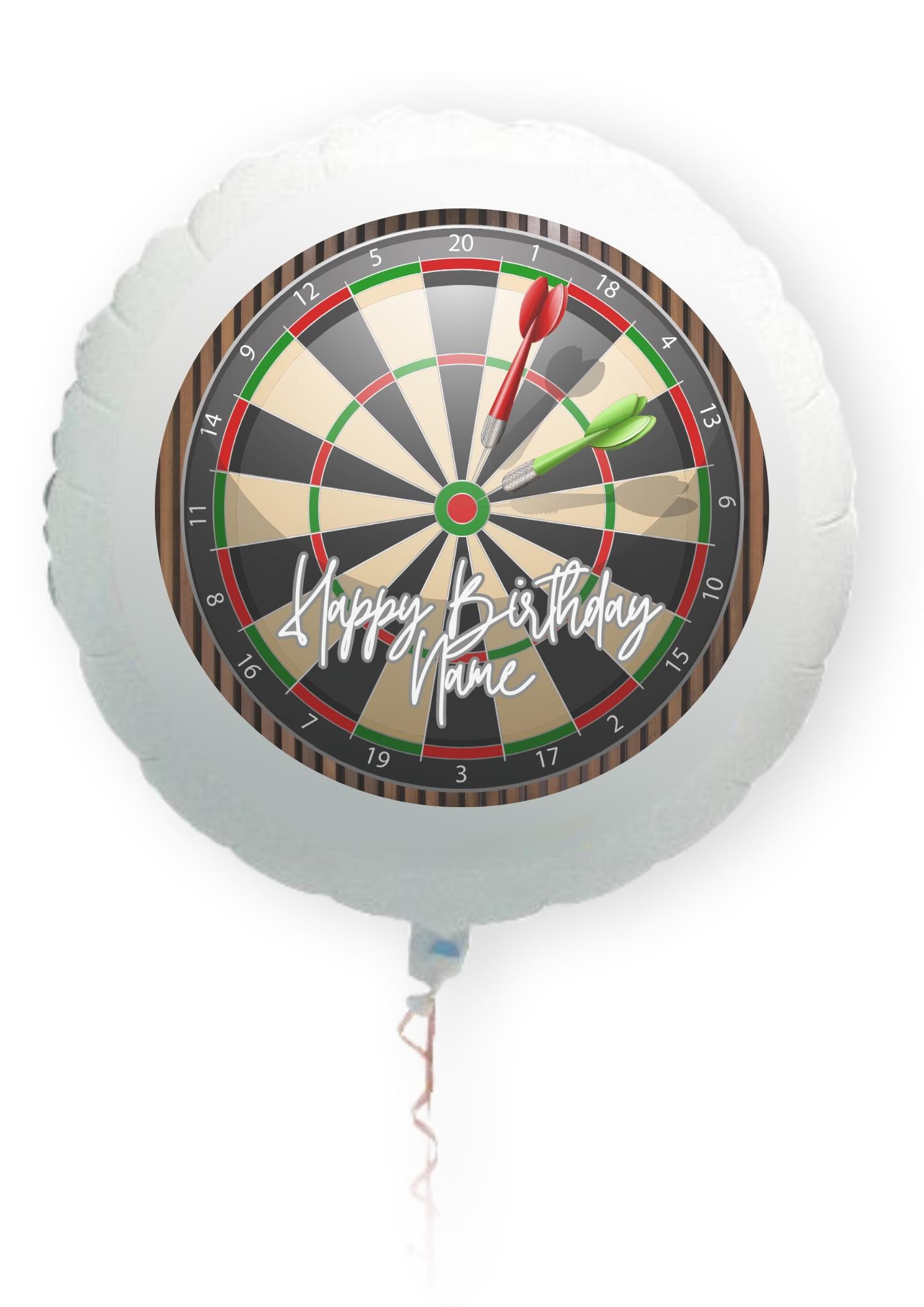 Personalised Darts Board Cake Toppers: Edible Icing or Wafer Also Stickers and Balloons