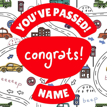 Personalised Driving Test Pass Cake Toppers Edible Ink - matching Balloon available