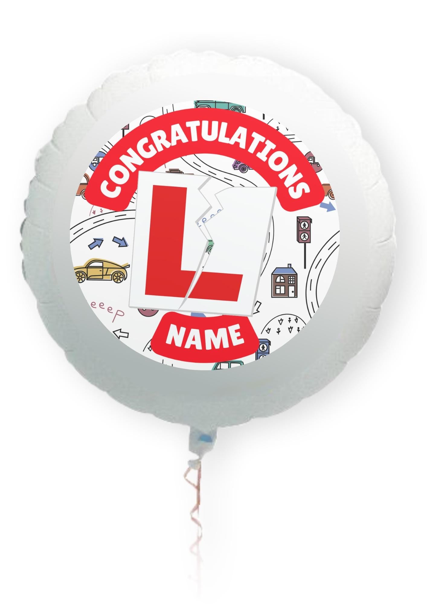 Personalised Driving Test Pass Cake Toppers Edible Ink - matching Balloon available