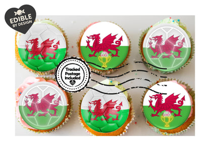 Personalised England/Wales/Scotland Football Cake Toppers: Edible Cake Decorations in Icing or Wafer