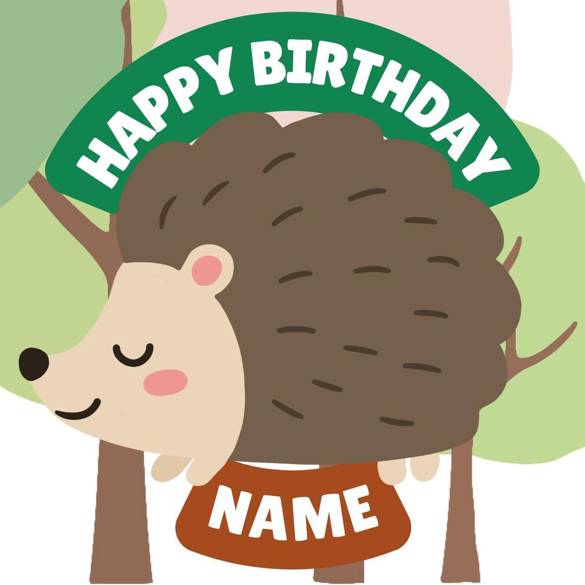Personalised Forest Animal Cake Toppers: Edible Icing or Wafer matching Invitations Stickers Balloon Party Pack