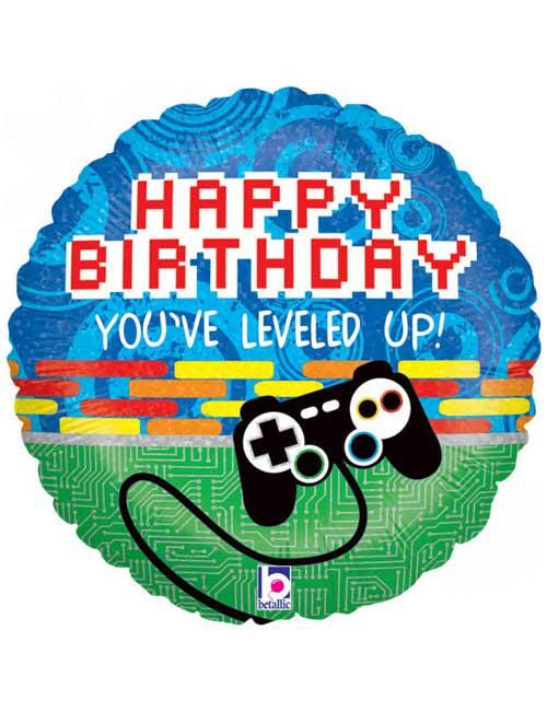 Personalised Gamer Theme Birthday Cake Toppers Edible matching Invitations Stickers Balloon Party Pack