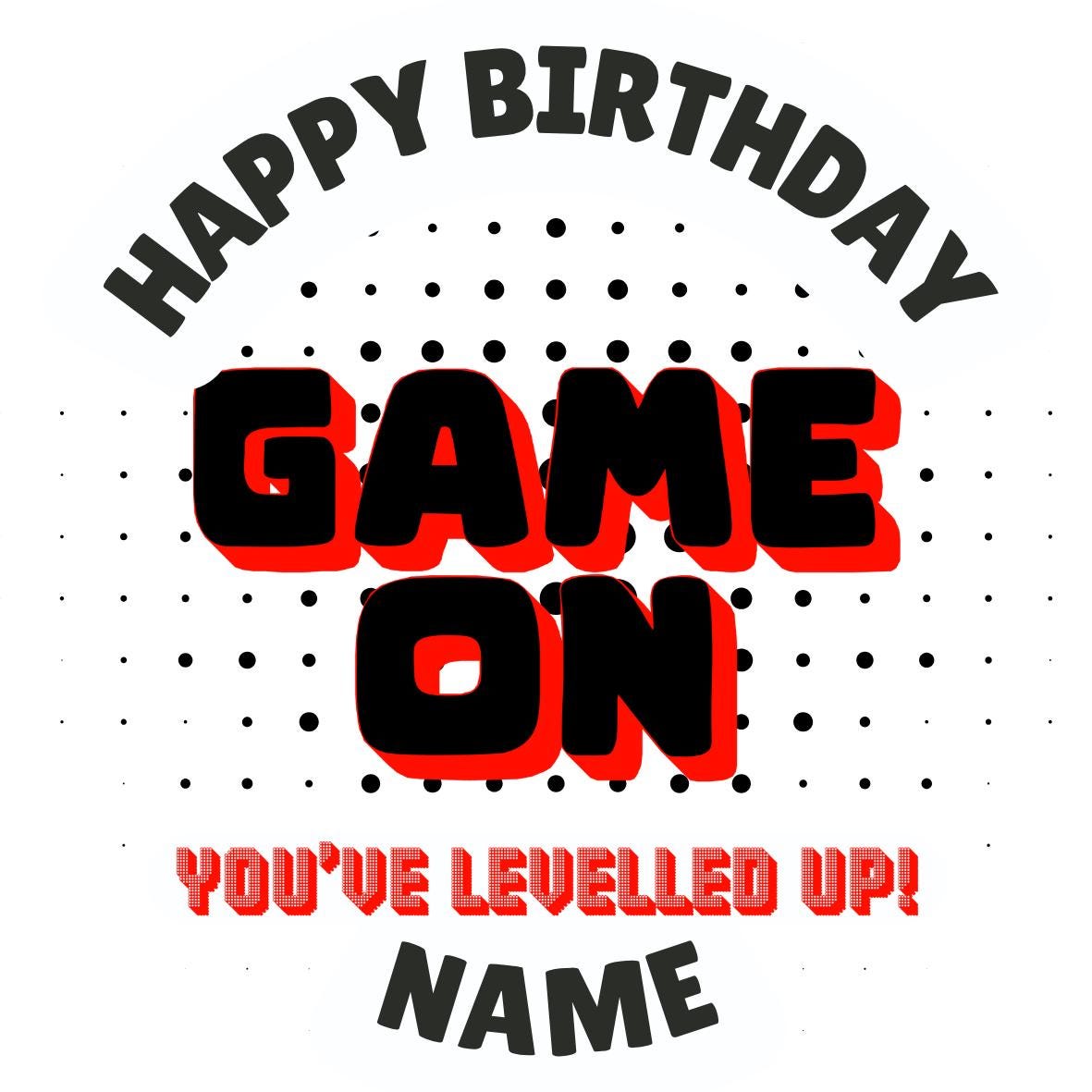 Personalised Gamer Theme Birthday Cake Toppers Edible matching Invitations Stickers Balloon Party Pack