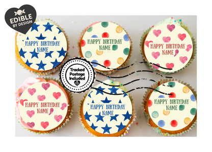 Personalised Inspired by Emma Bridgewater Cake Toppers: Edible Icing or Wafer, Stickers, Invites, Balloon and Party Pack