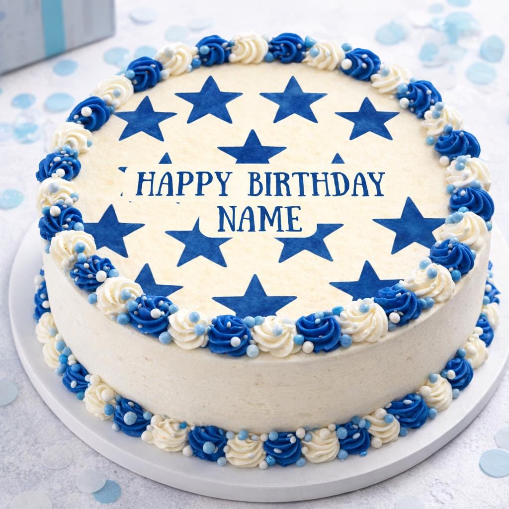 Personalised Inspired by Emma Bridgewater Cake Toppers: Edible Icing or Wafer, Stickers, Invites, Balloon and Party Pack