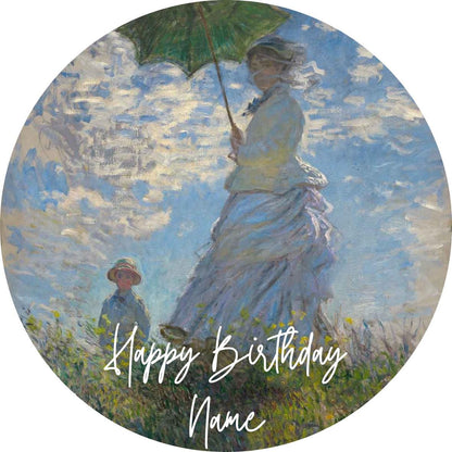 Personalised Monet Birthday Cake Toppers: Edible Icing or Wafer designs include Water Lilies, Japanese Bridge