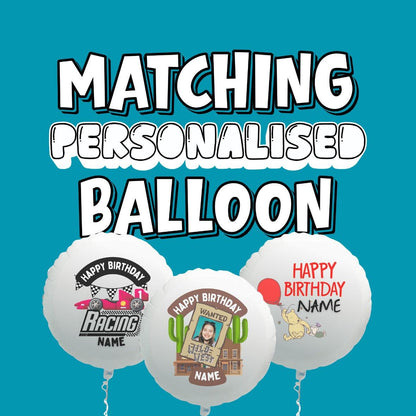 Personalised Photo Berry First Birthday Cake Toppers: Edible Icing or Wafer matching Invitations Stickers Balloon Party Pack