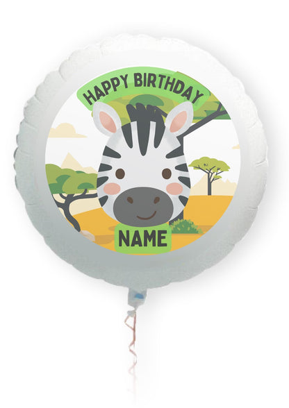 Personalised Zoo Animal Cake Toppers: Edible Birthday Party Decoration in Icing or Wafer matching Invitations Stickers Balloon Party Pack