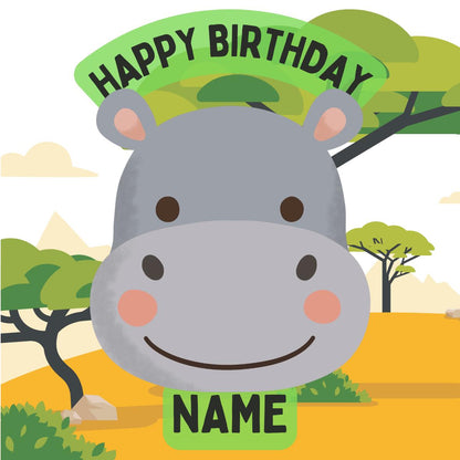 Personalised Zoo Animal Cake Toppers: Edible Birthday Party Decoration in Icing or Wafer matching Invitations Stickers Balloon Party Pack