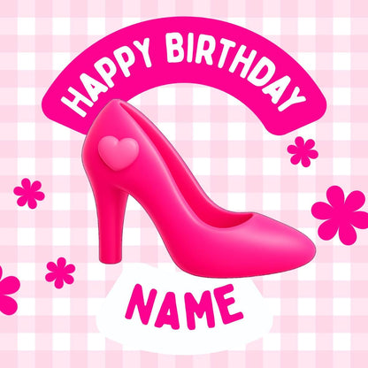 Pink Girl Theme Cupcake Toppers: Edible Icing or Wafer matching Invitations Stickers Balloon Party Pack