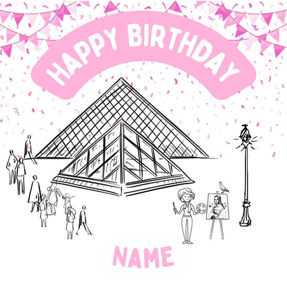 Pink Paris Theme Birthday Cake Toppers Edible Eiffel Tower Arc de Triomphe Moulin Rouge