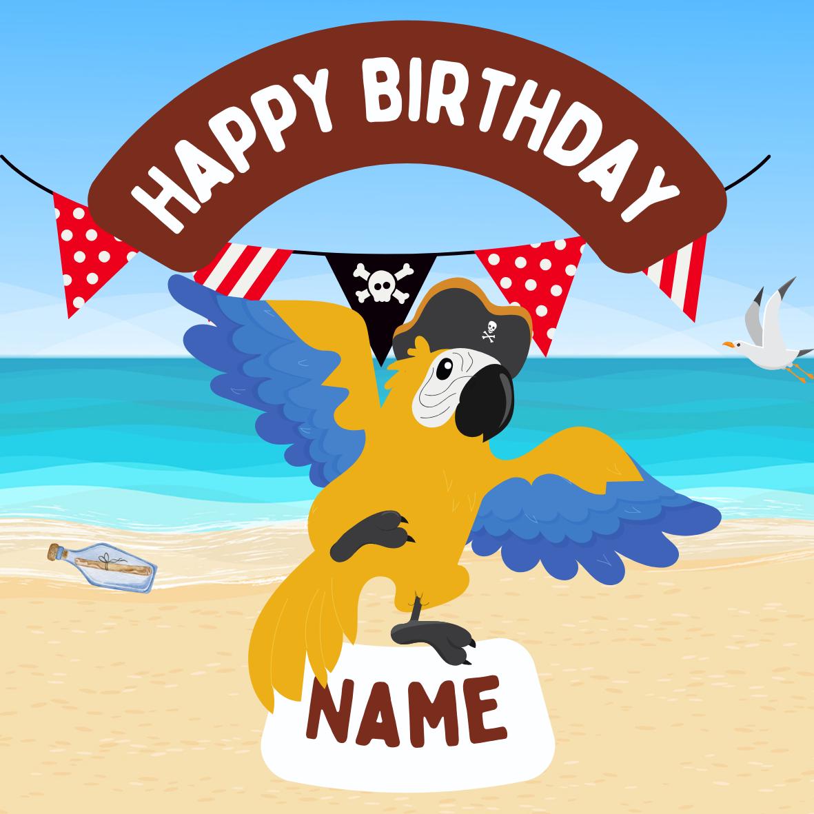Pirate Theme Birthday Cake Toppers Personalised Name and Age Matching Stickers Balloon Invitations Pack