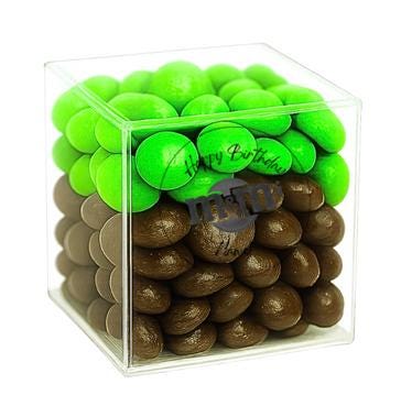 Pixel Block Chocolate M&Ms with personalised sticker - perfect party gift!