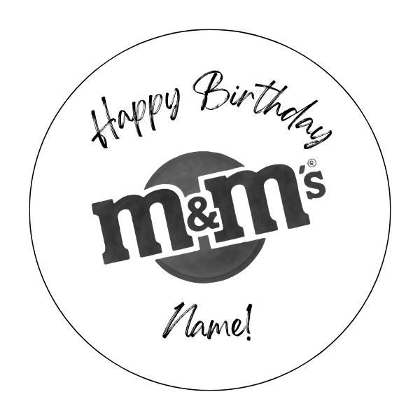 Pixel Block Chocolate M&Ms with personalised sticker - perfect party gift!
