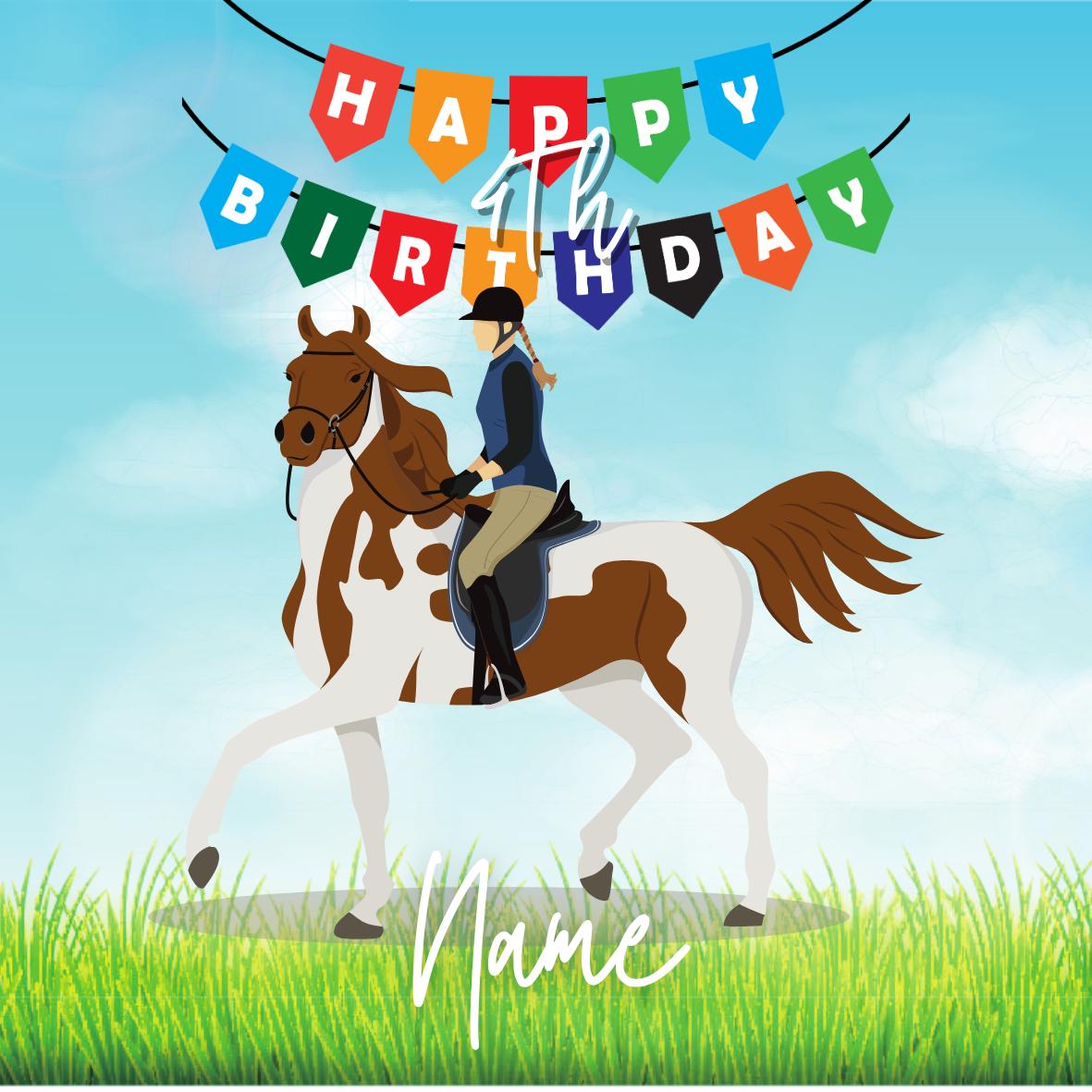 Pony Horse Show Jumping Equestrian Personalised Birthday Cake Toppers matching Invitations Stickers Balloon Party Pack