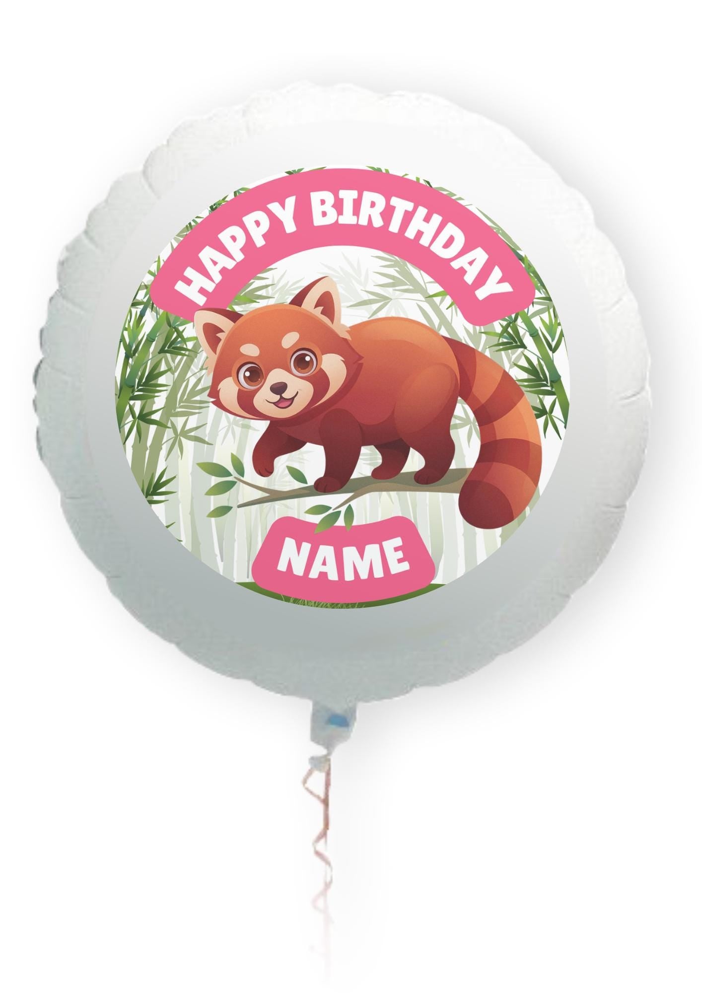 Red Panda Bamboo Theme Birthday Cake Toppers matching Invitations Stickers Balloon Party Pack
