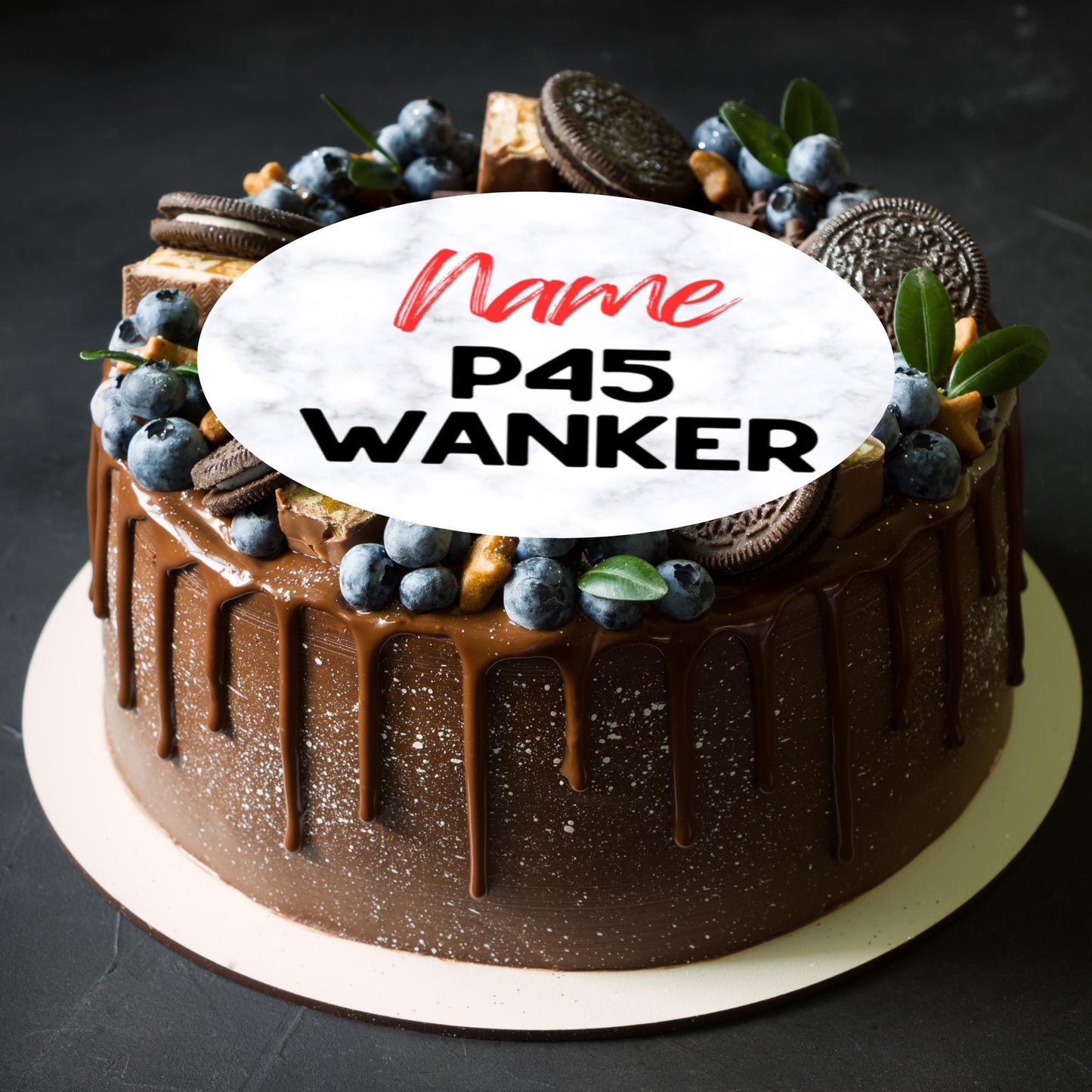 Rude Leaving Job New Job Edible Cake Toppers Personalised with Name and Photo of your choice! Matching Balloon option
